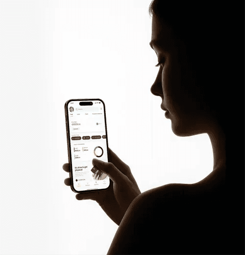 Person holding a phone showing the Tap wallet, cards and crypto in one app